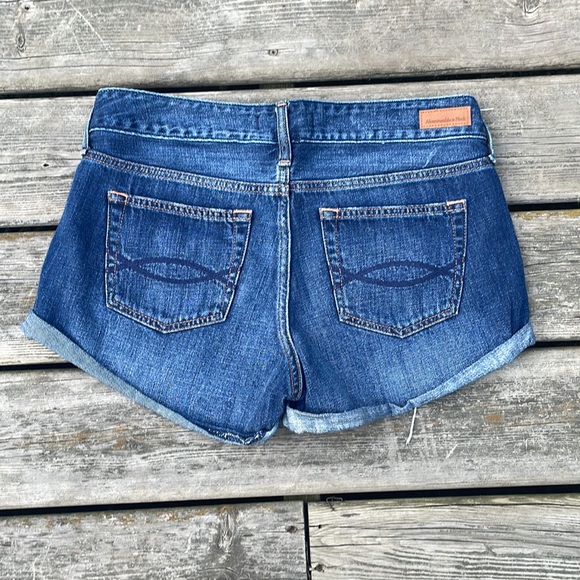 Abercrombie & Fitch Distressed Button Fly Denim Jean Shorts - Picture 6 of 7